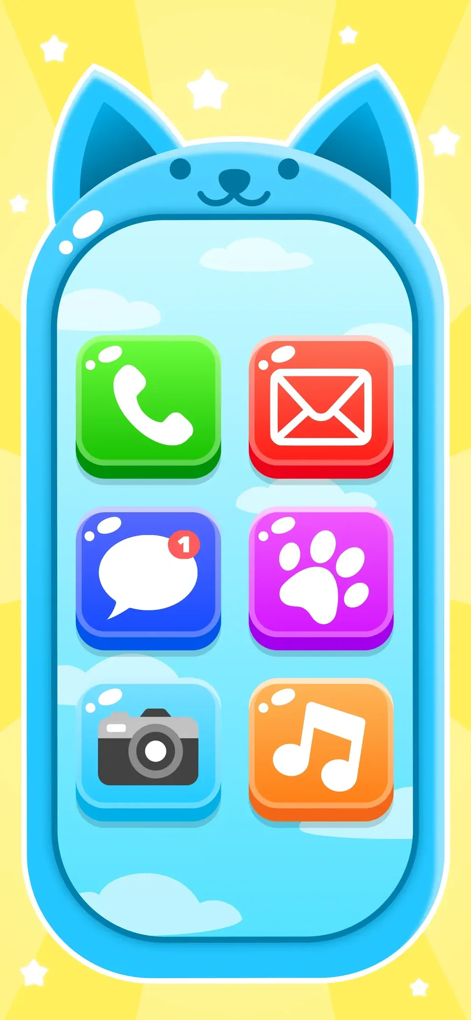 Baby Phone Game for Toddlers: call friendly animal characters in pretend calls