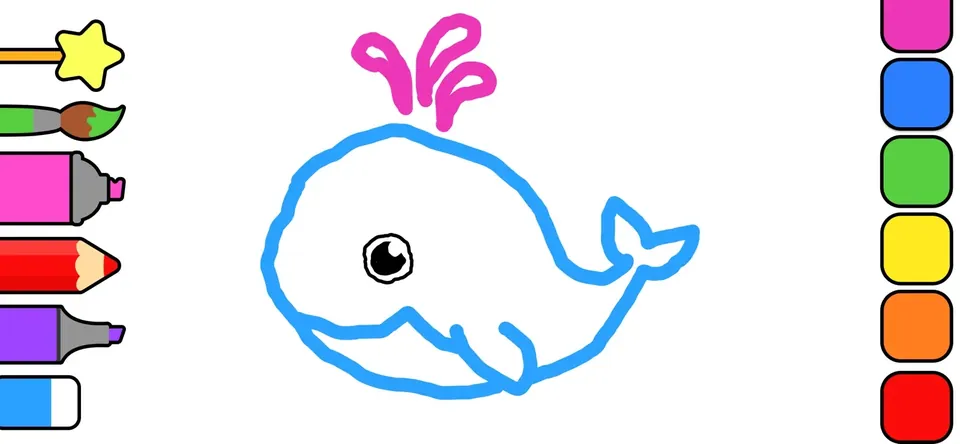 Coloring Book - Kids Games 2+: pick from a big, friendly color palette