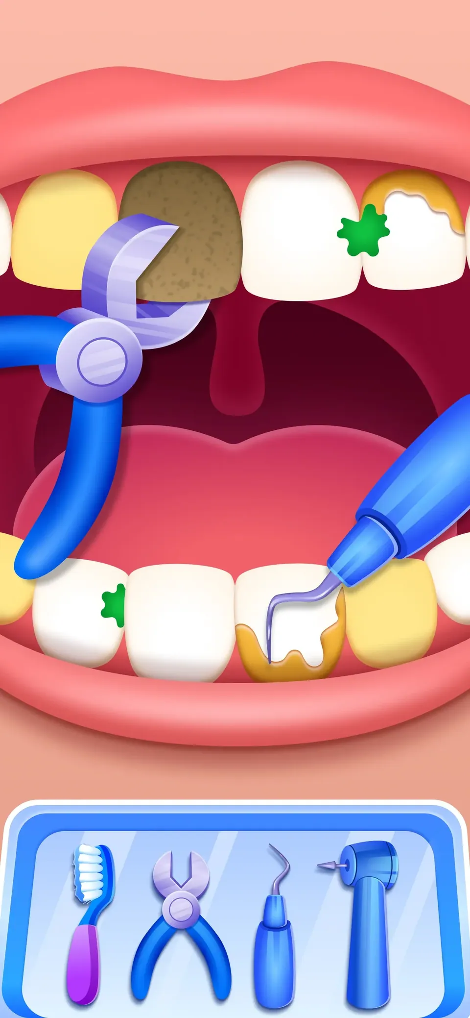 Dentist Baby Games for Kids: examine teeth and find the ones that need care
