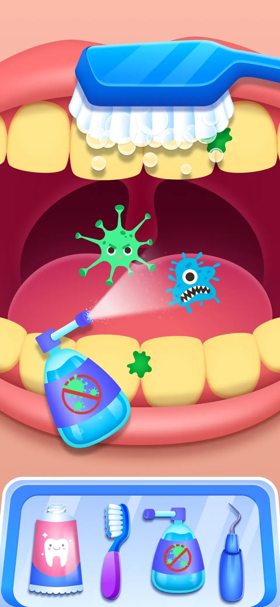 Dentist Baby Games for Kids: chase away cartoon cavity germs