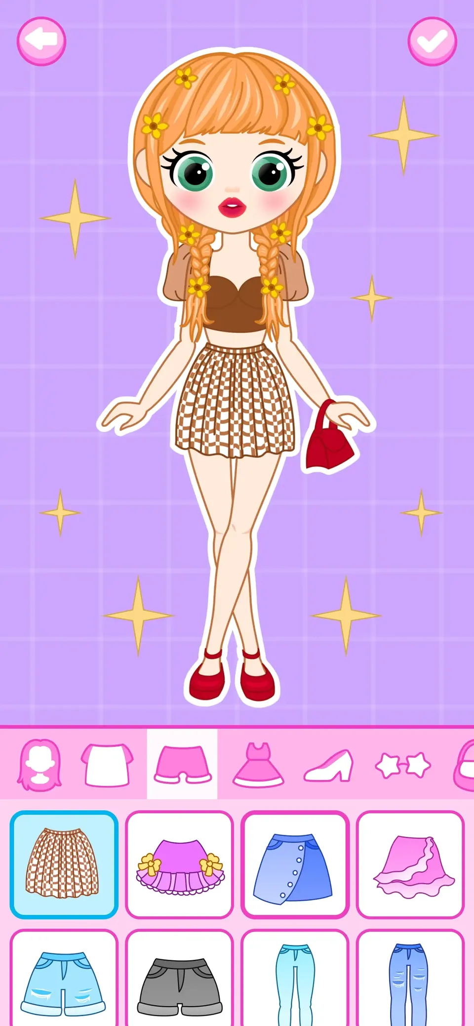 Dress up Games for Little Girl: mix styles, colors and shapes into complete looks