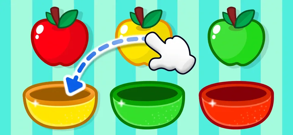 Educational Kids Games 2-5: hear color names spoken aloud