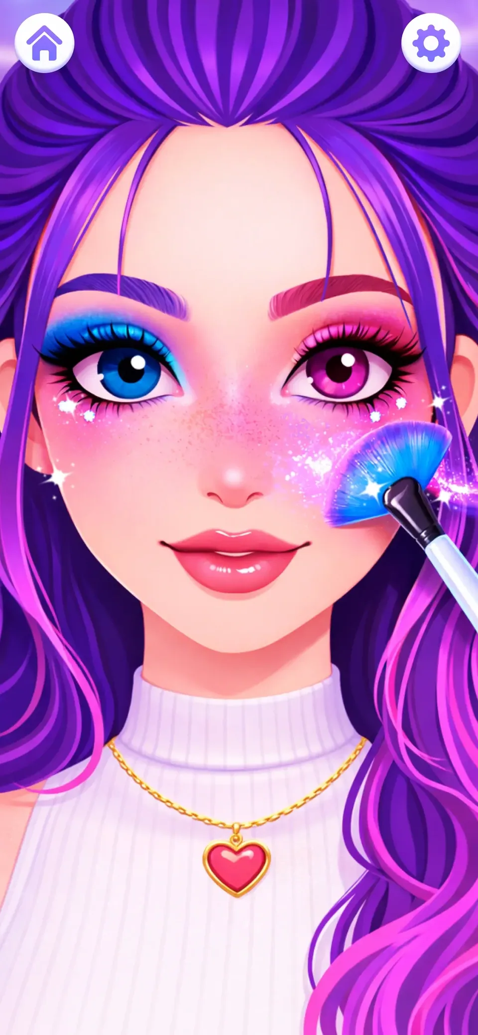 Fashion Stylist - Makeover: apply makeup with simple tap-and-swipe tools