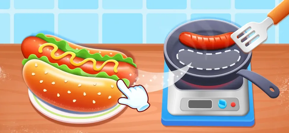 Hot Dog - Cooking Kids Games: match picture orders from cheerful customers