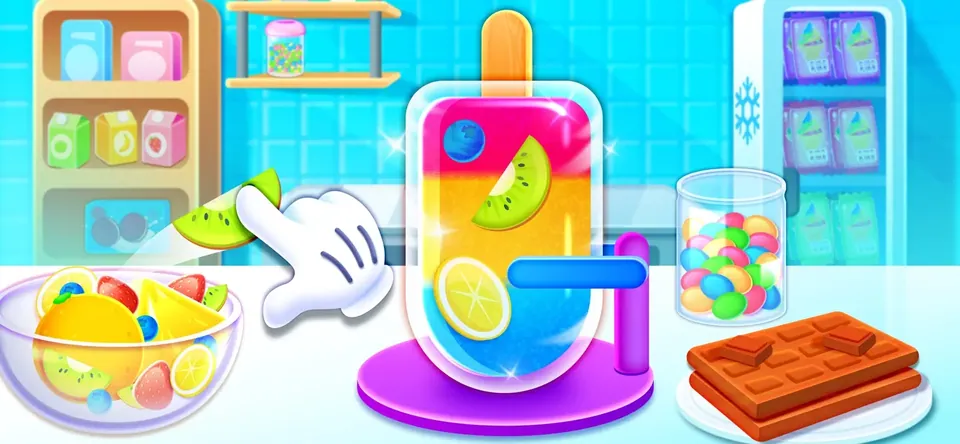 Ice Cream - Cooking for Kids: use the ice-cream machine: levers, buttons and dispensers to experiment with