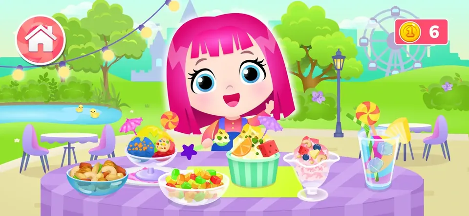 Ice Cream - Cooking for Kids: decorate with sprinkles, fruit, candy and cookies