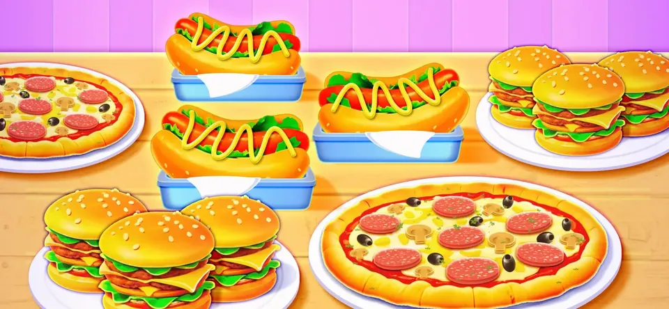 Kids cooking games 2+ year old: add toppings and ingredients by dragging them onto the dish