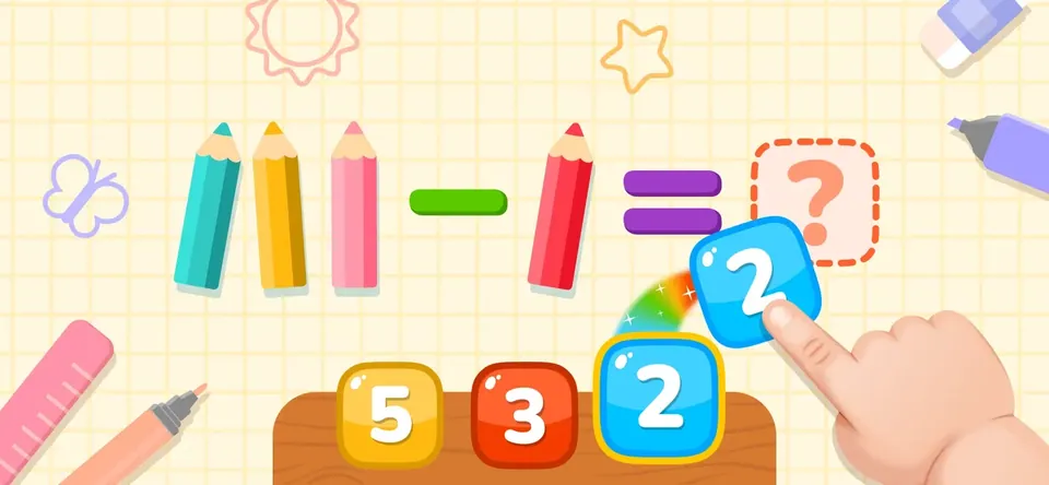 Math for Kindergarten 2+ Years: solve small math puzzles and quizzes