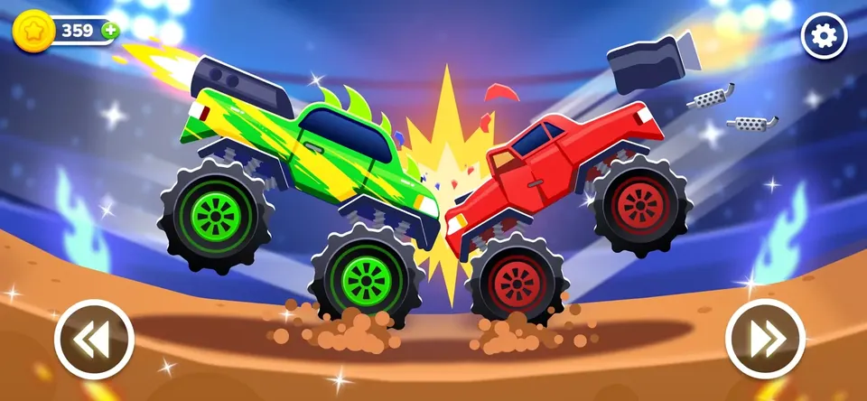 Monster Truck Game for Kids 2+: drive across bouncy, colorful tracks