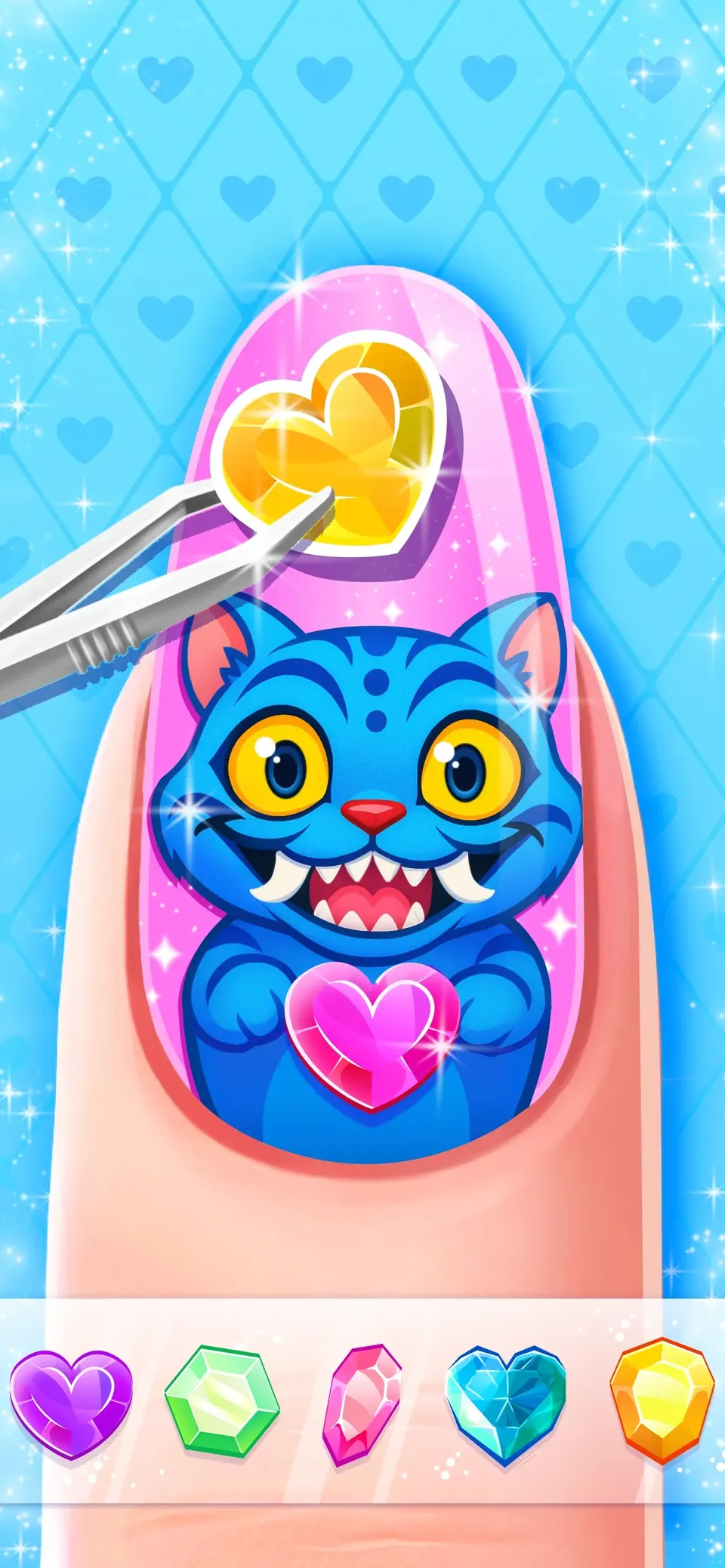 Nail Salon Games for Kids 2-5: use tweezers and tools with simple drag gestures
