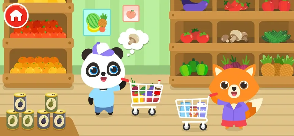 Pizza Games for Kids & Toddler: slice the finished pizza and serve it to characters