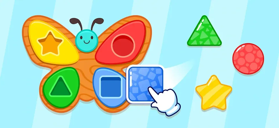 Toddler Games for 2+ Year Old: tap, match and sort colorful objects