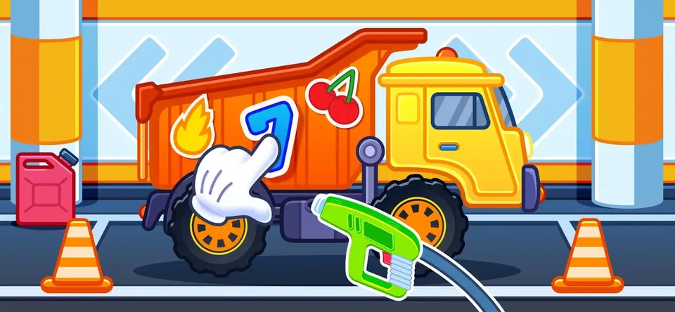 Truck Games for Kids 2-5 Years: drive through bright, varied locations