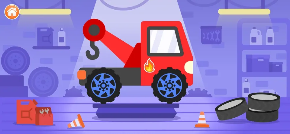 Truck Games for Kids 2-5 Years: roll over playful obstacles to the finish
